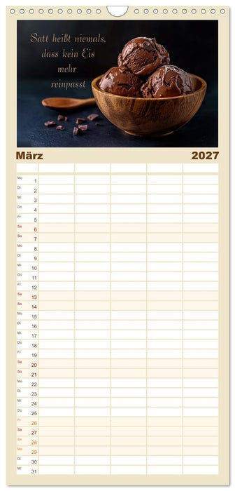 Dessert - Liebe auf den ersten Biss (CALVENDO Familienplaner 2027)