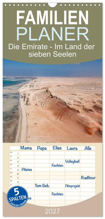 Die Emirate - Im Land der sieben Seelen (CALVENDO Familienplaner 2027)