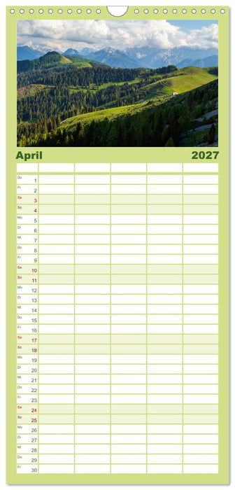 Die Feistritzer Alm - Wandern in den Kärntner Bergen (CALVENDO Familienplaner 2027)