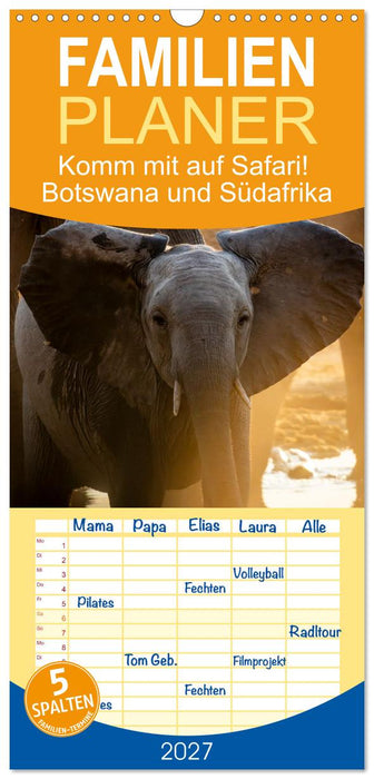 Komm mit auf Safari! Botswana und Südafrika (CALVENDO Familienplaner 2027)
