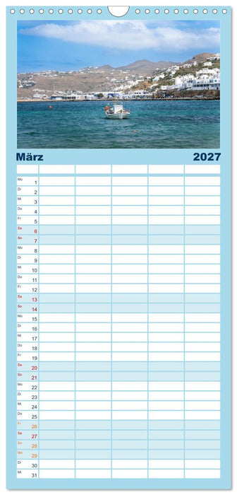 Griechenland - Mykonos Kalender (CALVENDO Familienplaner 2027)