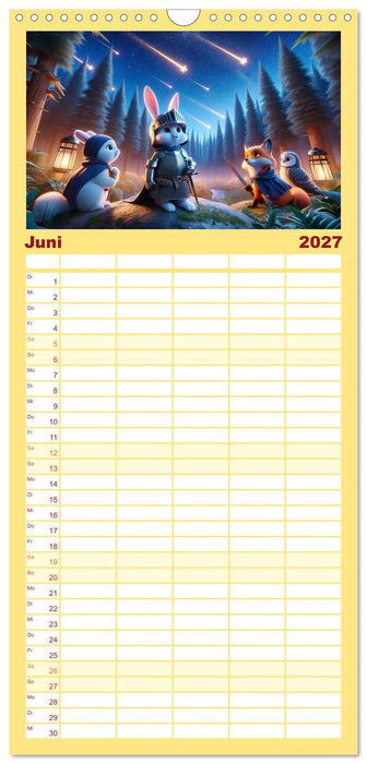 Ritterliche Tierfreunde: Ein Jahr voller Spannung und Humor (CALVENDO Familienplaner 2027)