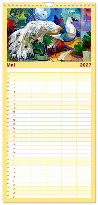 Farbenfrohe Tierbilder (CALVENDO Familienplaner 2027)