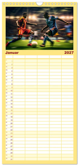Fußball - Dynamik am Ball (CALVENDO Familienplaner 2027)