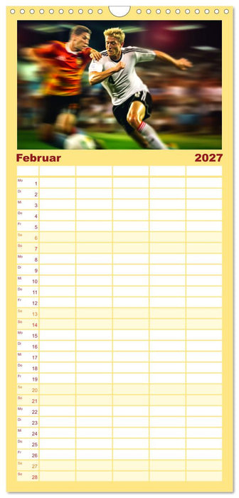 Fußball - Dynamik am Ball (CALVENDO Familienplaner 2027)