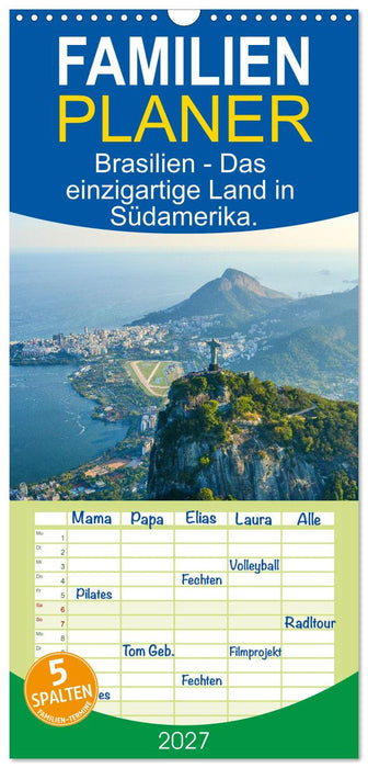Brasilien - Das einzigartige Land in Südamerika. (CALVENDO Familienplaner 2027)