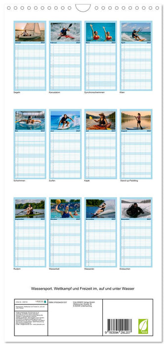 Wassersport. Wettkampf und Freizeit im, auf und unter Wasser (CALVENDO Familienplaner 2027)