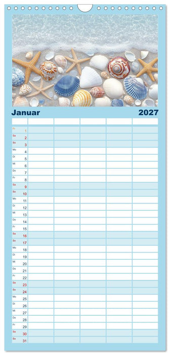 Sandgeflüster und Muschelzauber (CALVENDO Familienplaner 2027)