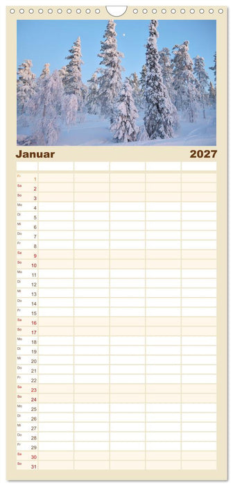 Finnisch Lappland (CALVENDO Familienplaner 2027)