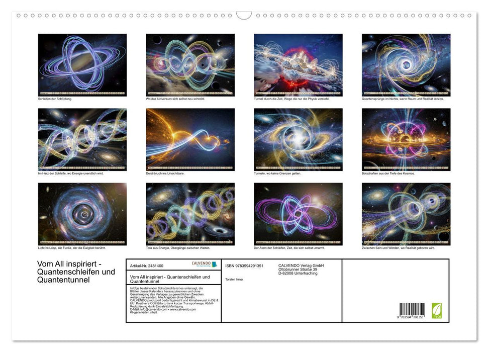 Vom All inspiriert - Quantenschleifen und Quantentunnel (CALVENDO Wandkalender 2027)