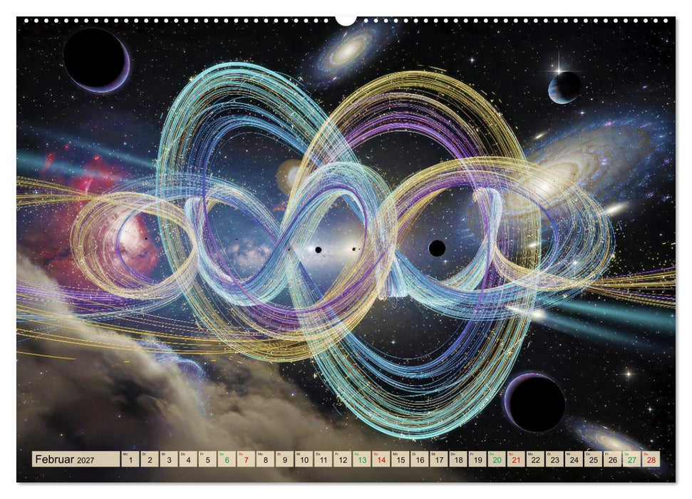 Vom All inspiriert - Quantenschleifen und Quantentunnel (CALVENDO Wandkalender 2027)