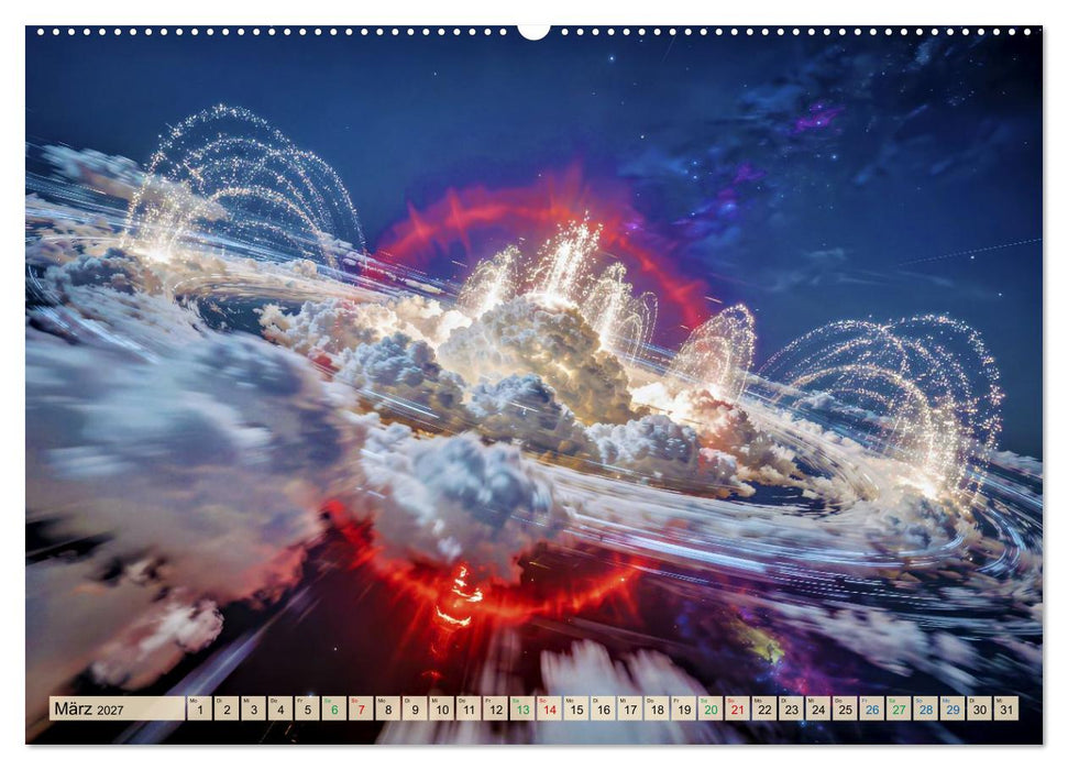 Vom All inspiriert - Quantenschleifen und Quantentunnel (CALVENDO Wandkalender 2027)