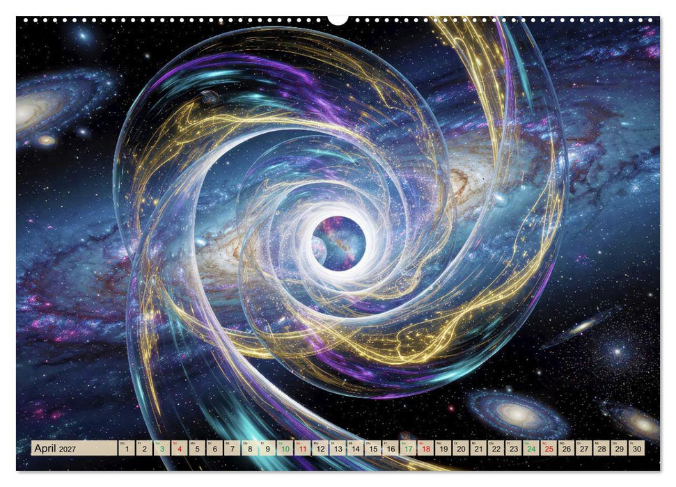 Vom All inspiriert - Quantenschleifen und Quantentunnel (CALVENDO Wandkalender 2027)