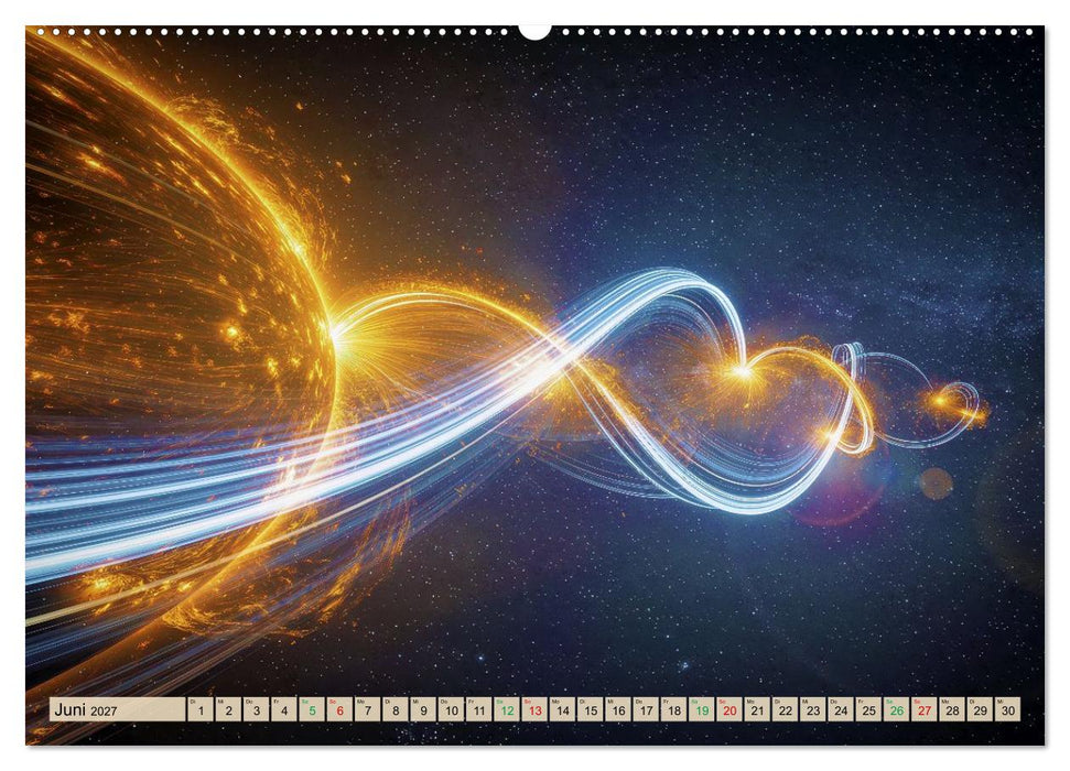 Vom All inspiriert - Quantenschleifen und Quantentunnel (CALVENDO Wandkalender 2027)