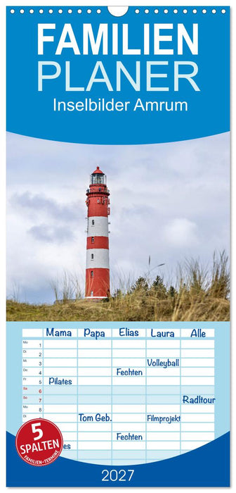 Inselbilder Amrum (CALVENDO Familienplaner 2027)