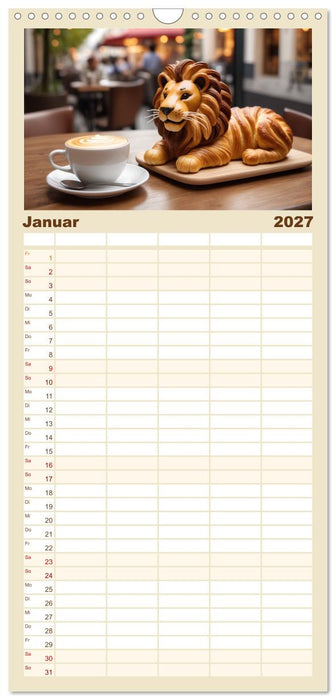 Tierische Croissants (CALVENDO Familienplaner 2027)