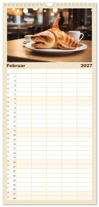 Tierische Croissants (CALVENDO Familienplaner 2027)