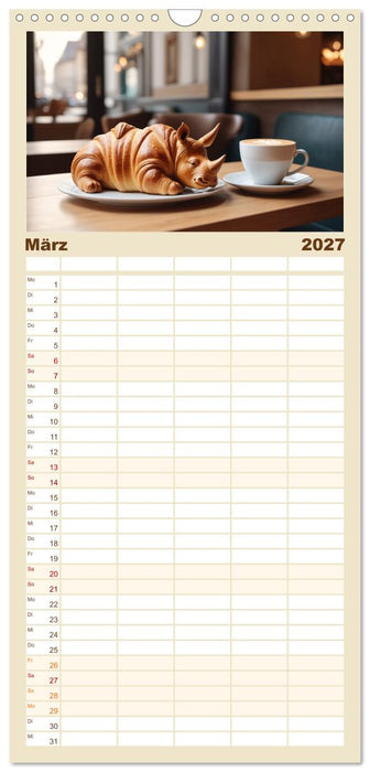 Tierische Croissants (CALVENDO Familienplaner 2027)