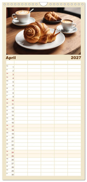 Tierische Croissants (CALVENDO Familienplaner 2027)