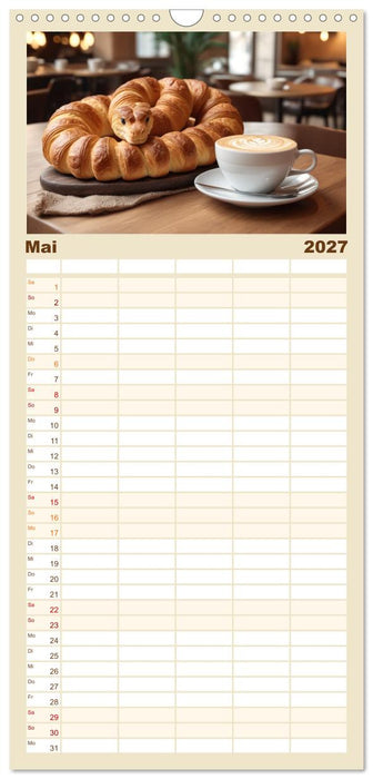 Tierische Croissants (CALVENDO Familienplaner 2027)