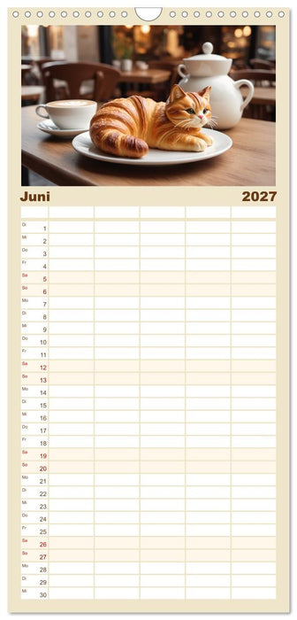 Tierische Croissants (CALVENDO Familienplaner 2027)