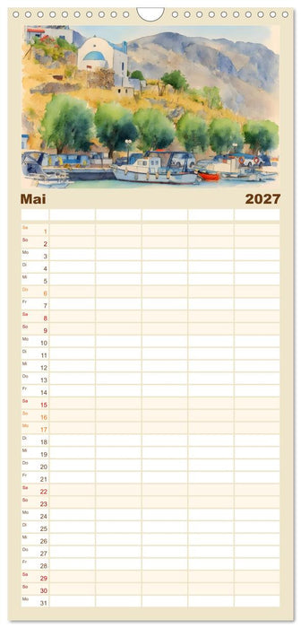 Zauberhafte griechische Inselwelt (CALVENDO Familienplaner 2027)