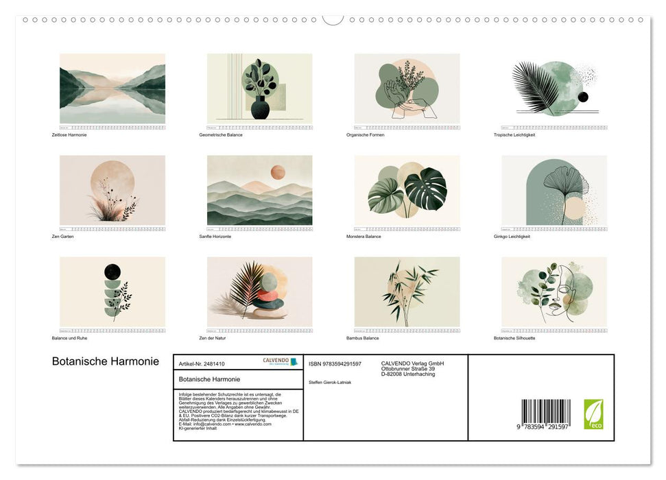 Botanische Harmonie (CALVENDO Premium Wandkalender 2027)