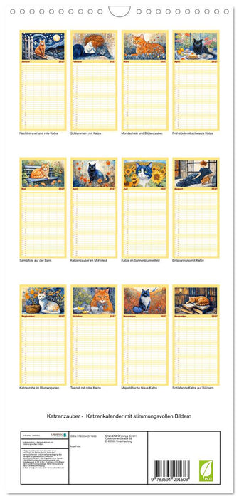 Katzenzauber - Katzenkalender mit stimmungsvollen Bildern (CALVENDO Familienplaner 2027)