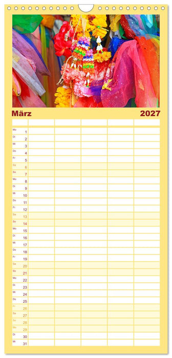 Asien - Farbenfrohe Blumenketten (CALVENDO Familienplaner 2027)