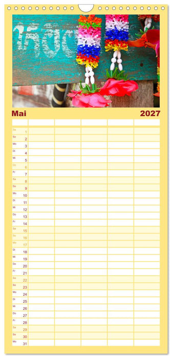 Asien - Farbenfrohe Blumenketten (CALVENDO Familienplaner 2027)