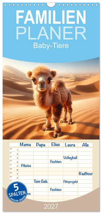 Baby-Tiere (CALVENDO Familienplaner 2027)