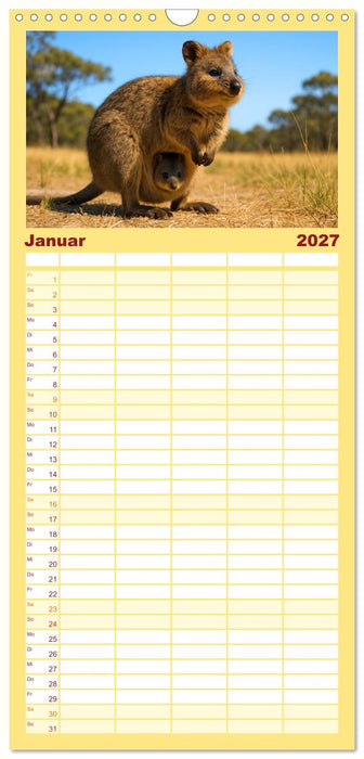Die vielleicht nettesten Wildtiere (CALVENDO Familienplaner 2027)
