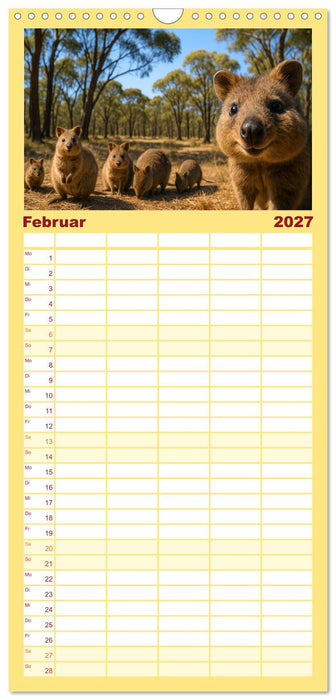 Die vielleicht nettesten Wildtiere (CALVENDO Familienplaner 2027)