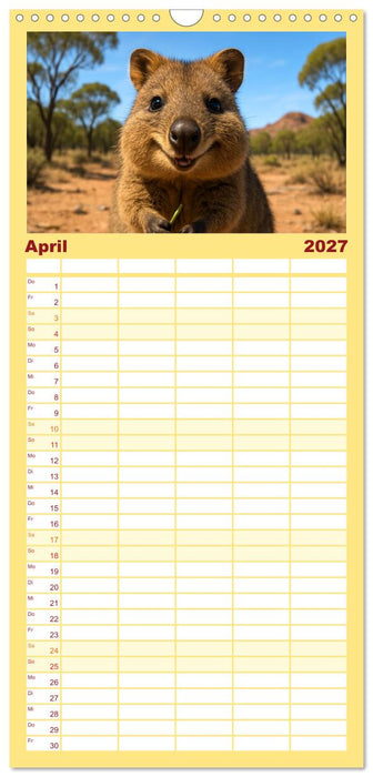 Die vielleicht nettesten Wildtiere (CALVENDO Familienplaner 2027)