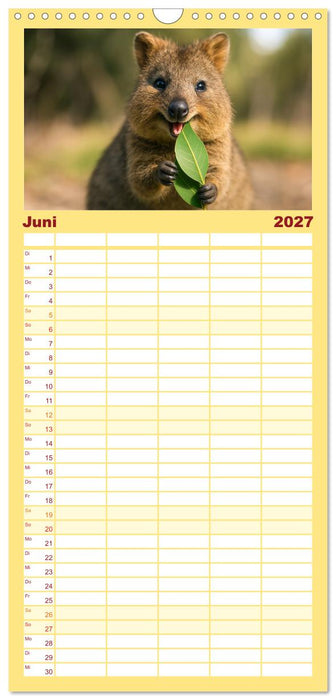 Die vielleicht nettesten Wildtiere (CALVENDO Familienplaner 2027)