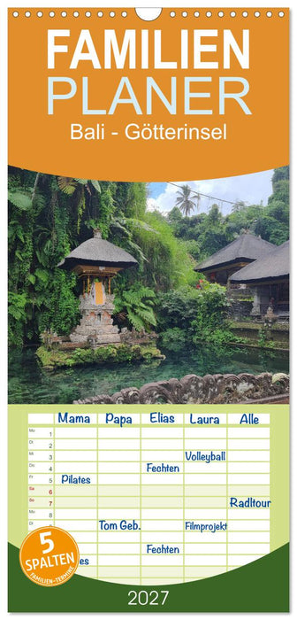 Bali - Götterinsel (CALVENDO Familienplaner 2027)