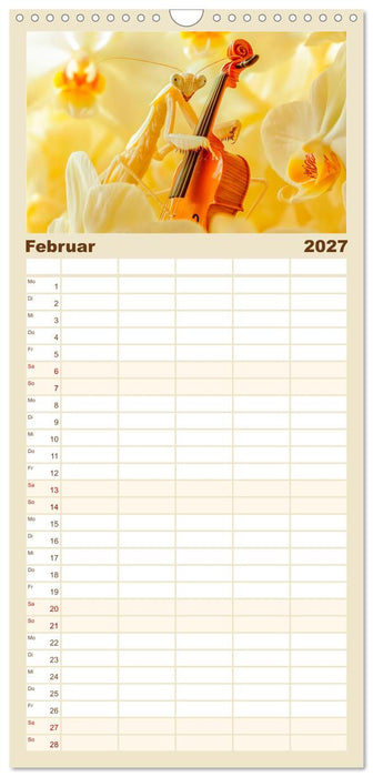 Konzert der Natur - Insekten spielen Musikinstrumente (CALVENDO Familienplaner 2027)