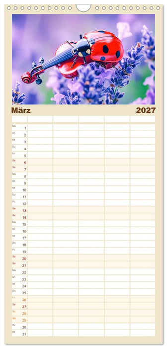 Konzert der Natur - Insekten spielen Musikinstrumente (CALVENDO Familienplaner 2027)