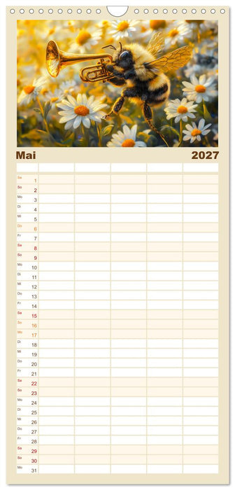 Konzert der Natur - Insekten spielen Musikinstrumente (CALVENDO Familienplaner 2027)