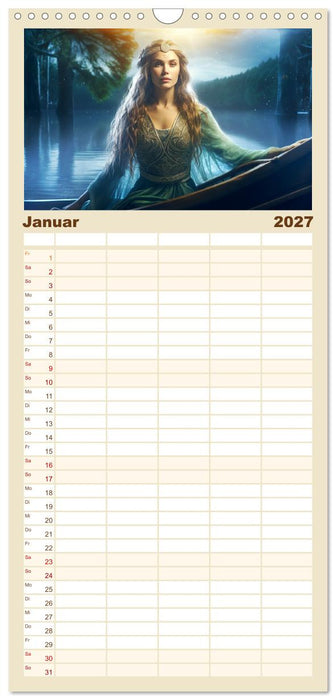 Avalons magische Frauen. Geheimnisvolle und Sagenumwobene Insel (CALVENDO Familienplaner 2027)