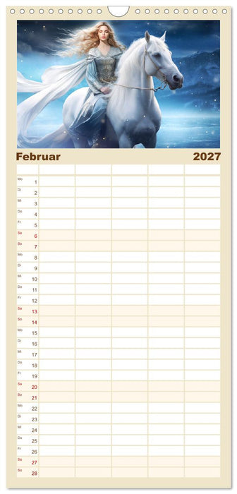 Avalons magische Frauen. Geheimnisvolle und Sagenumwobene Insel (CALVENDO Familienplaner 2027)