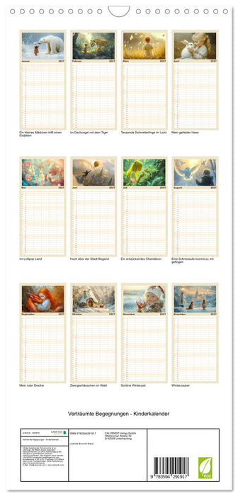 Verträumte Begegnungen - Kinderkalender (CALVENDO Familienplaner 2027)