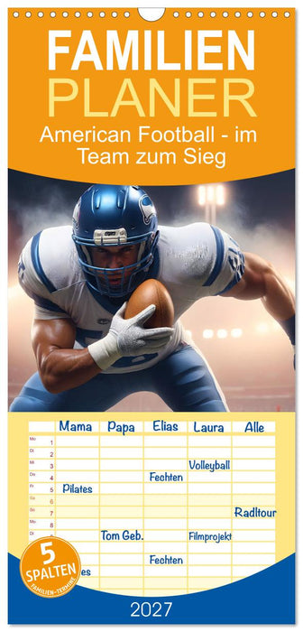 American Football - im Team zum Sieg (CALVENDO Familienplaner 2027)