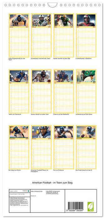 American Football - im Team zum Sieg (CALVENDO Familienplaner 2027)