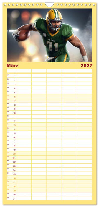 American Football - im Team zum Sieg (CALVENDO Familienplaner 2027)