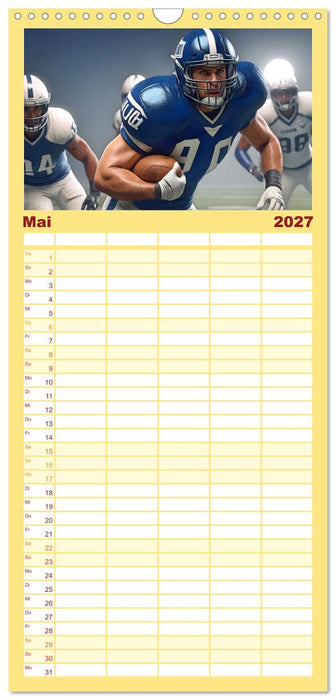 American Football - im Team zum Sieg (CALVENDO Familienplaner 2027)