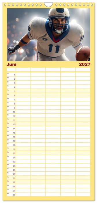 American Football - im Team zum Sieg (CALVENDO Familienplaner 2027)