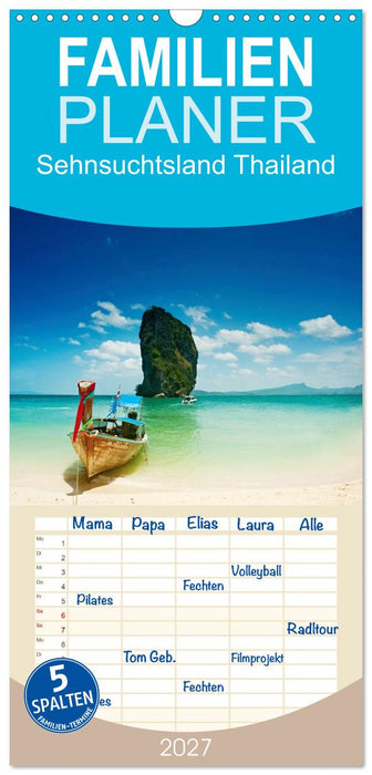 Sehnsuchtsland Thailand (CALVENDO Familienplaner 2027)
