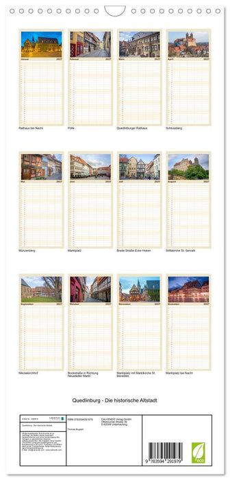 Quedlinburg - Die historische Altstadt (CALVENDO Familienplaner 2027)