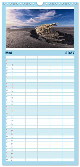 Wracks der Vergangenheit – Gestrandete Zeugen der Zeit (CALVENDO Familienplaner 2027)